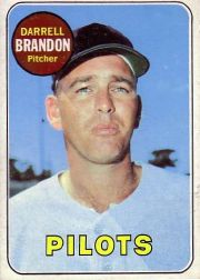 1969 Topps Baseball Cards      301     Darrell Brandon